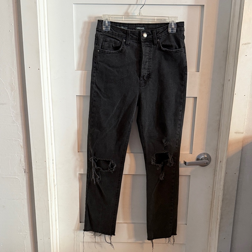 FINAL SALE wild Fable super high rise super straight distressed Jeans